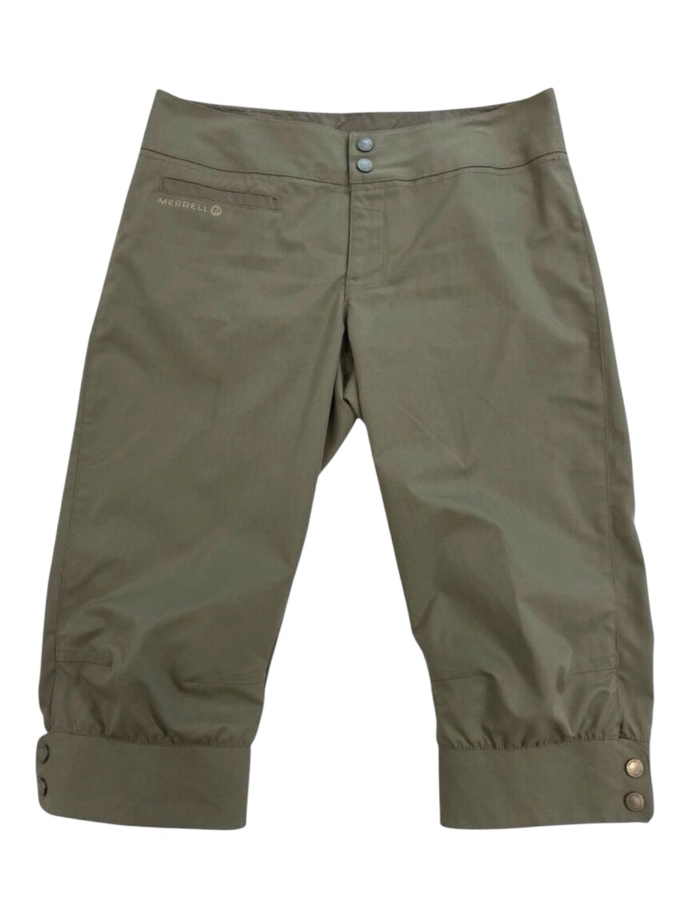 Merrell crop pants knee breeches army/army green with pockets medium rise size 6